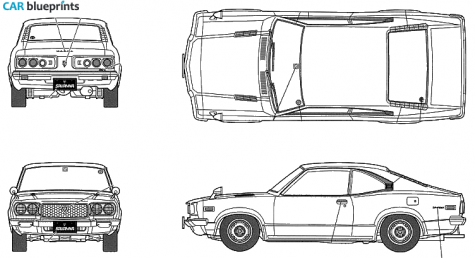 1971 Mazda Savanna GT Early Type 2 Coupe blueprint
